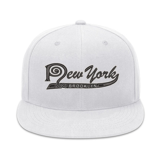 Necro - Blk/Wht New York Brooklyn - Three Sides Embroidered Hip-Hop Hat