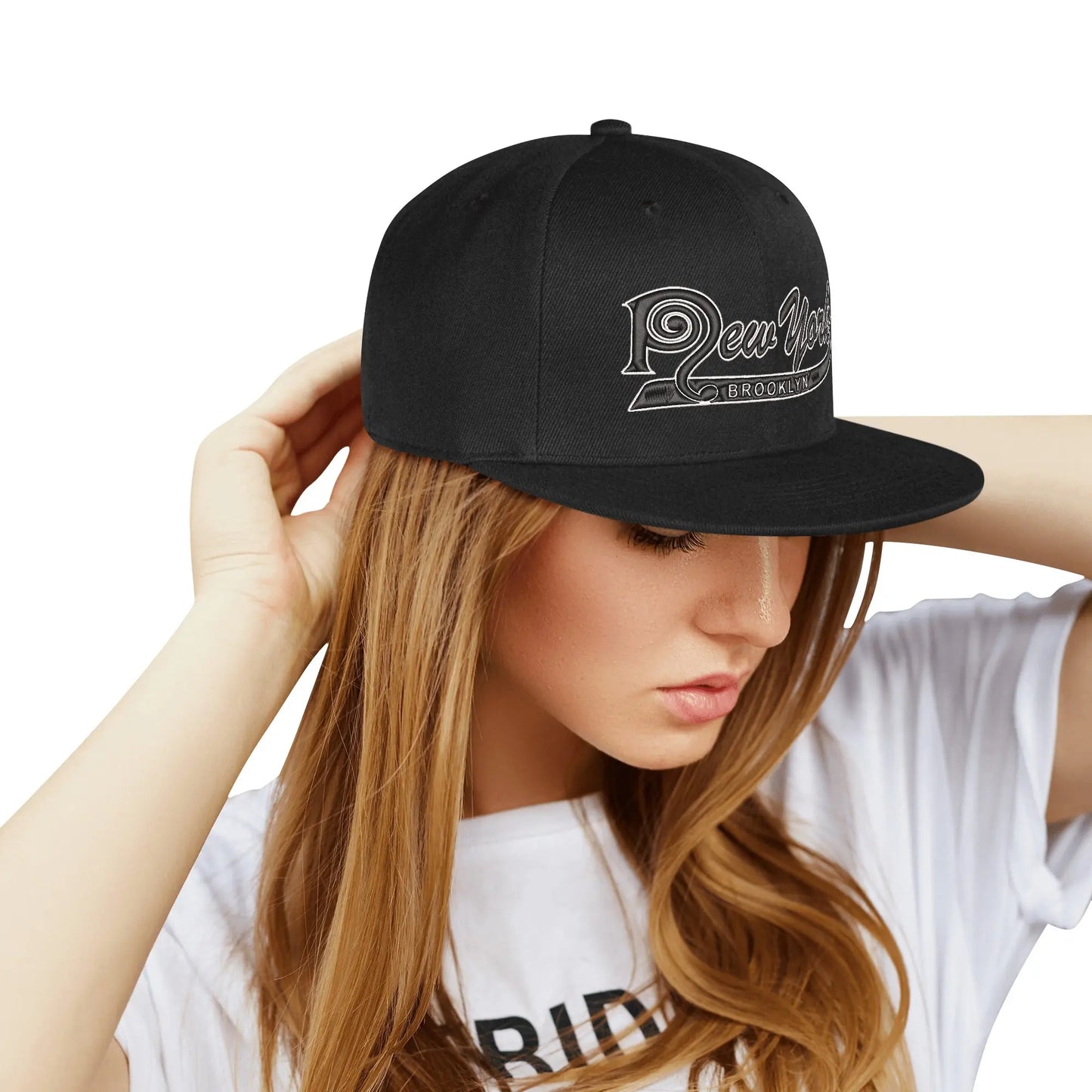 Necro - Blk/Wht New York Brooklyn - Three Sides Embroidered Hip-Hop Hat NECRO SUPER STORE