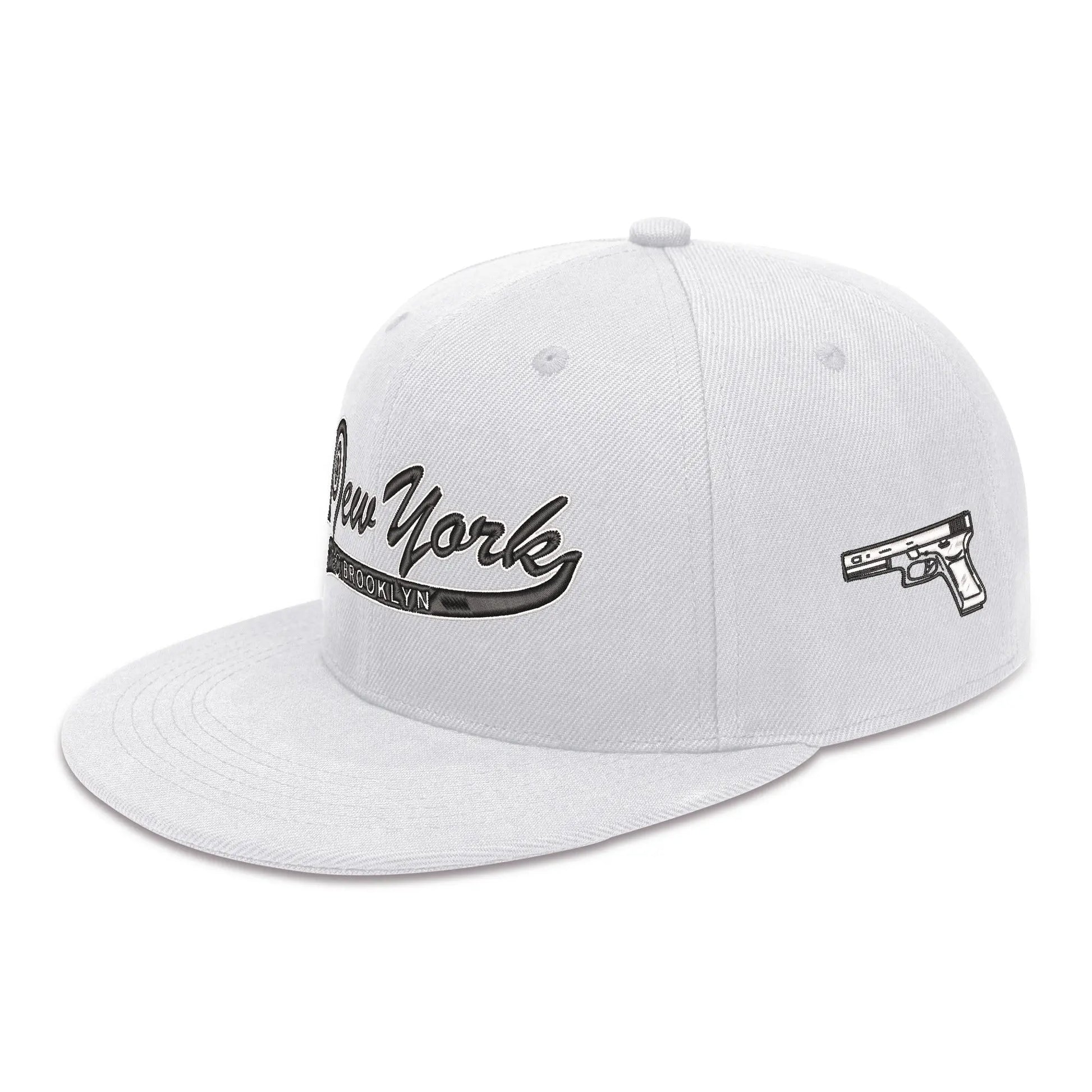 Necro - Blk/Wht New York Brooklyn - Three Sides Embroidered Hip-Hop Hat NECRO SUPER STORE