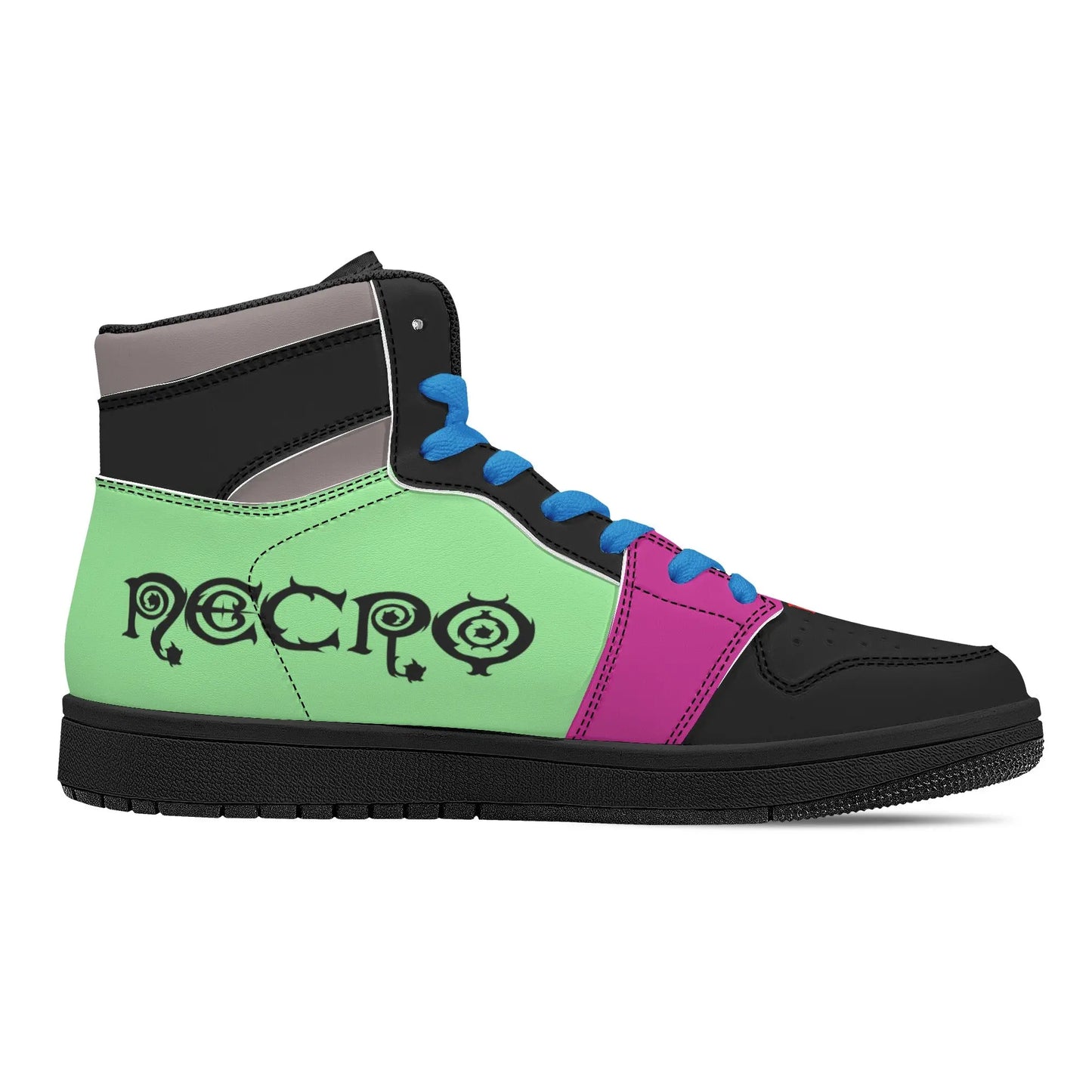 Necro - Mens Multi Colored High Top Leather Sneakers NECRO SUPER STORE