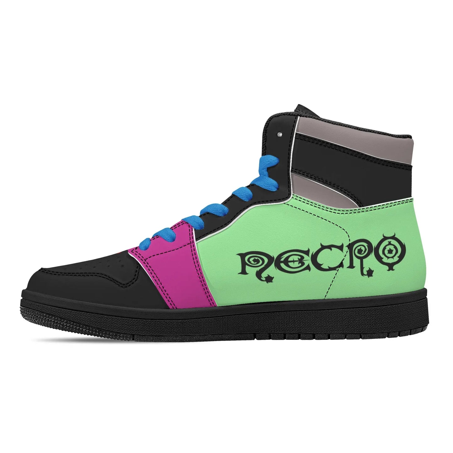 Necro - Mens Multi Colored High Top Leather Sneakers NECRO SUPER STORE