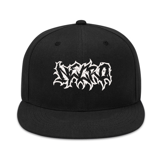 Necro - White Graffiti Death Metal Logo - Three Sides Embroidered Hip-Hop Hat