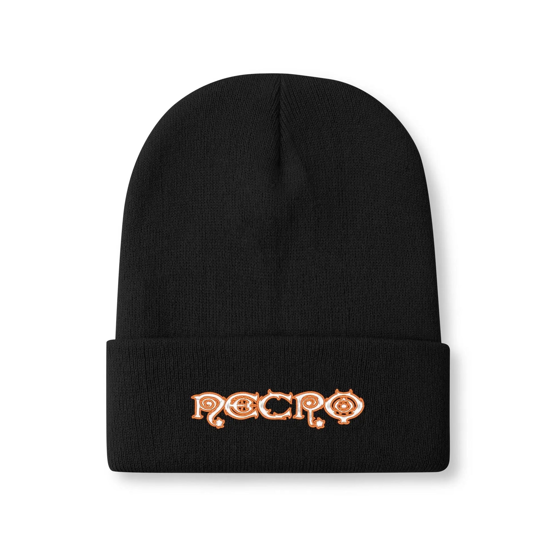 Necro - Wht/Red Logo - Embroidered Knitted Hat NECRO SUPER STORE