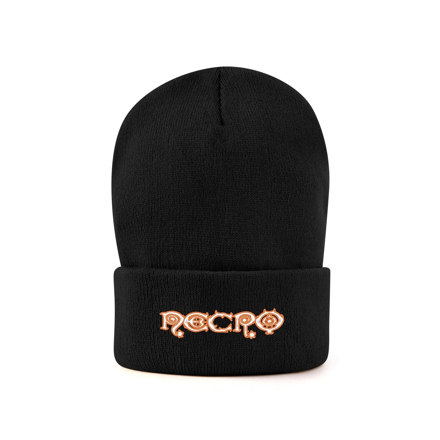 Necro - Wht/Red Logo - Embroidered Knitted Hat NECRO SUPER STORE