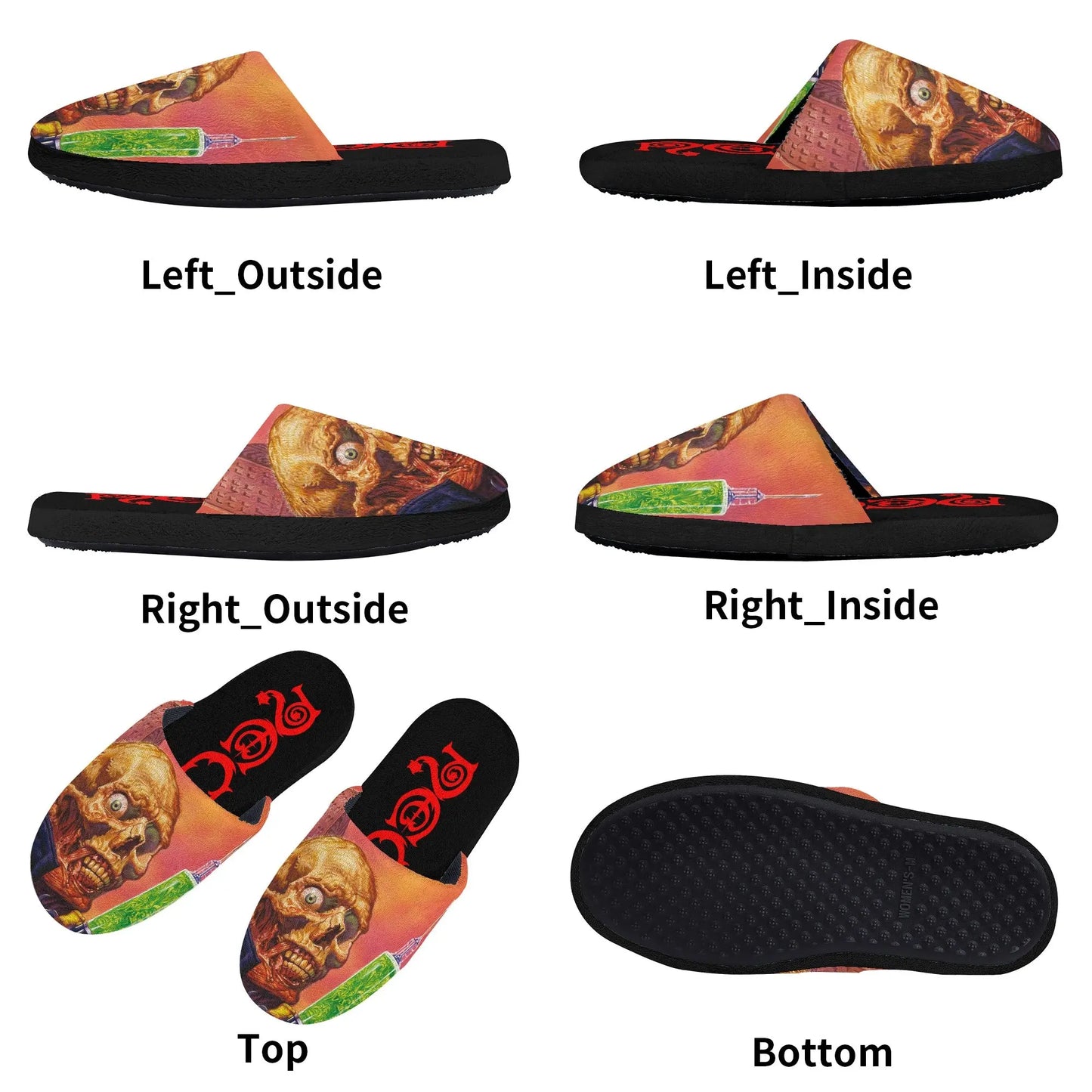 Necro - The Pre-Fix For Death / Red Gothic Logo - Kids Slippers NECRO SUPER STORE