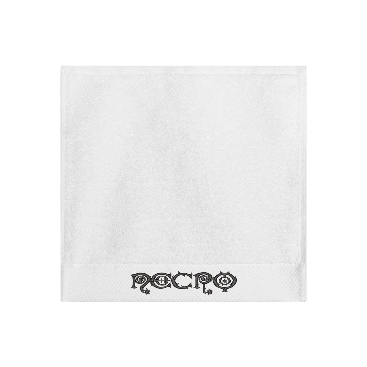 Necro - Black Necro Gothic Logo - Embroidered Square Towel NECRO SUPER STORE