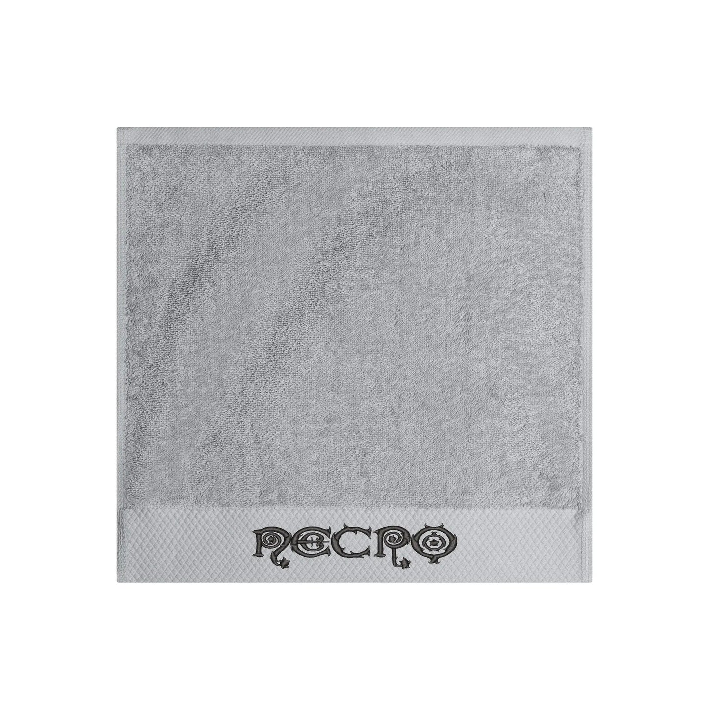 Necro - Black Necro Gothic Logo - Embroidered Square Towel NECRO SUPER STORE