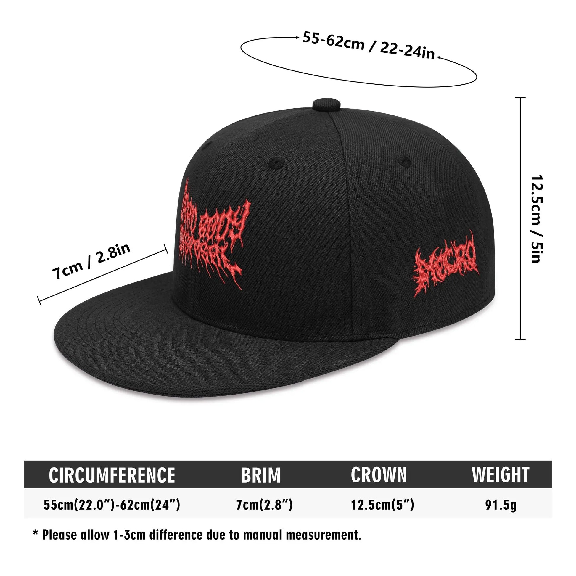 Necro - Dead Body Disposal - Three Sides Embroidered Hip-Hop Hat NECRO SUPER STORE