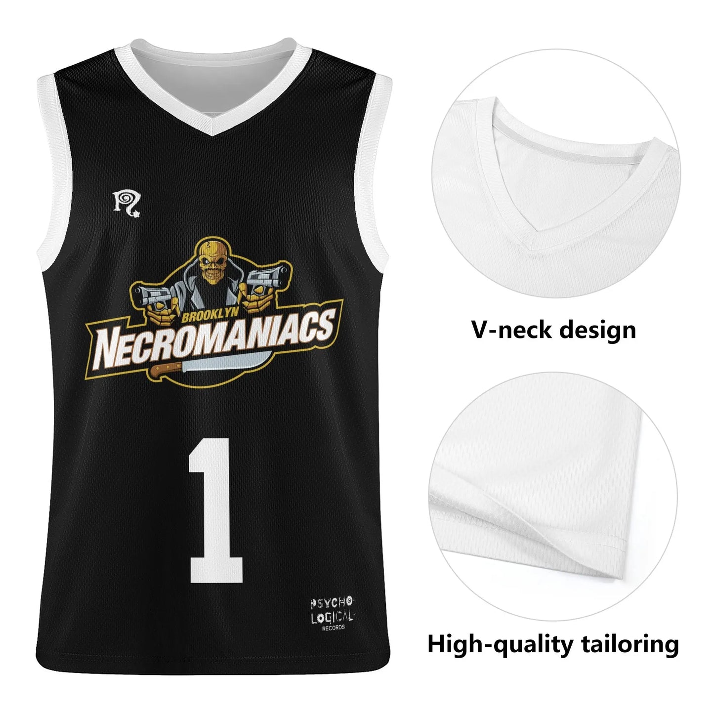 Necro - Brooklyn Necromaniacs Black - Mens All Over Printing Basketball Jersey NECRO SUPER STORE