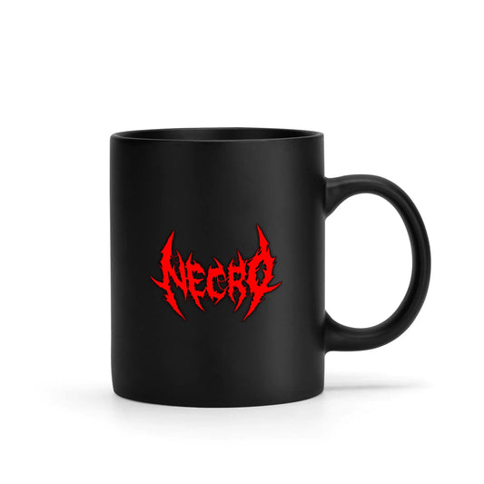 Necro - Red Death Metal Logo - Black Mug NECRO SUPER STORE