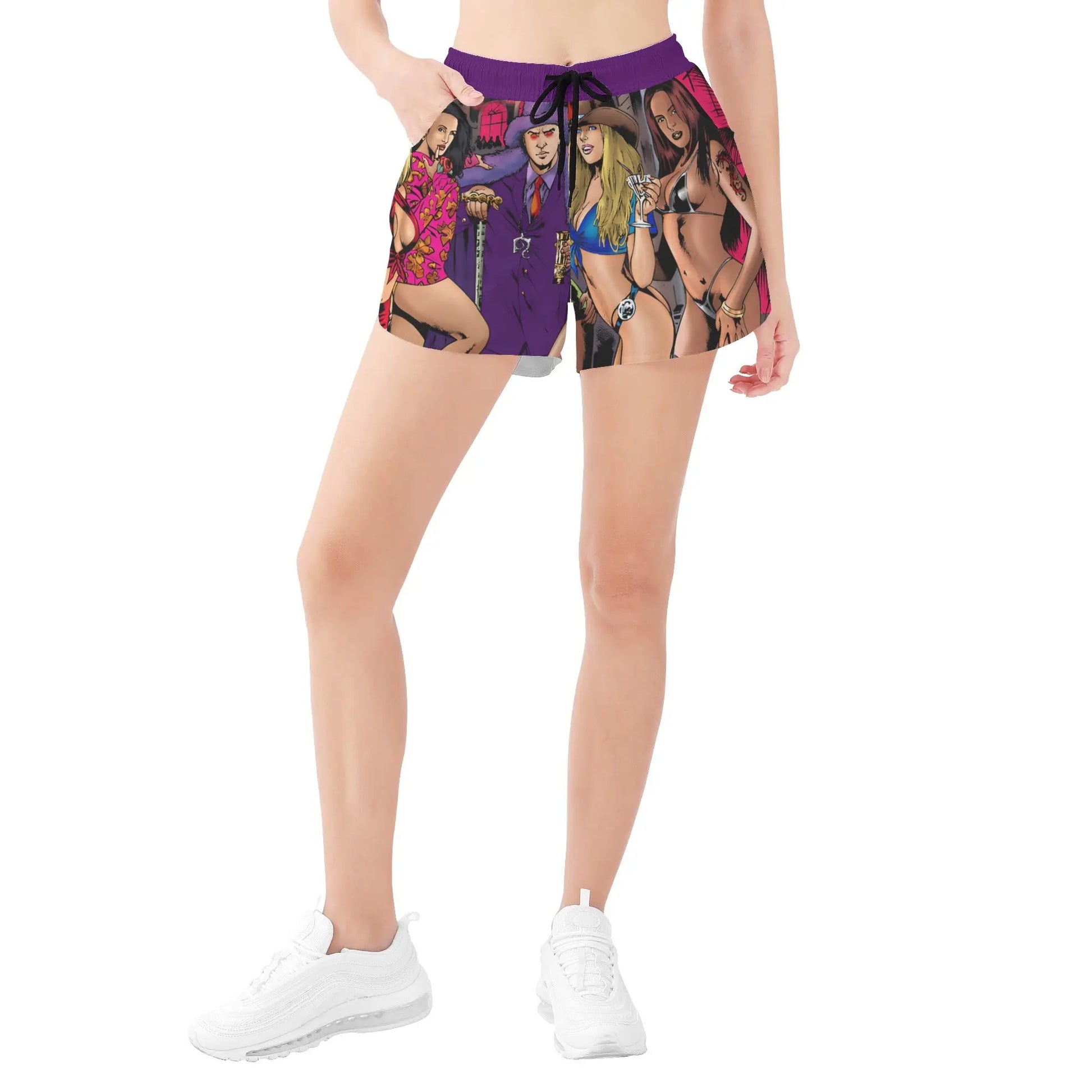 Necro - The Sexorcist - Womens All Over Print Casual Shorts NECRO SUPER STORE