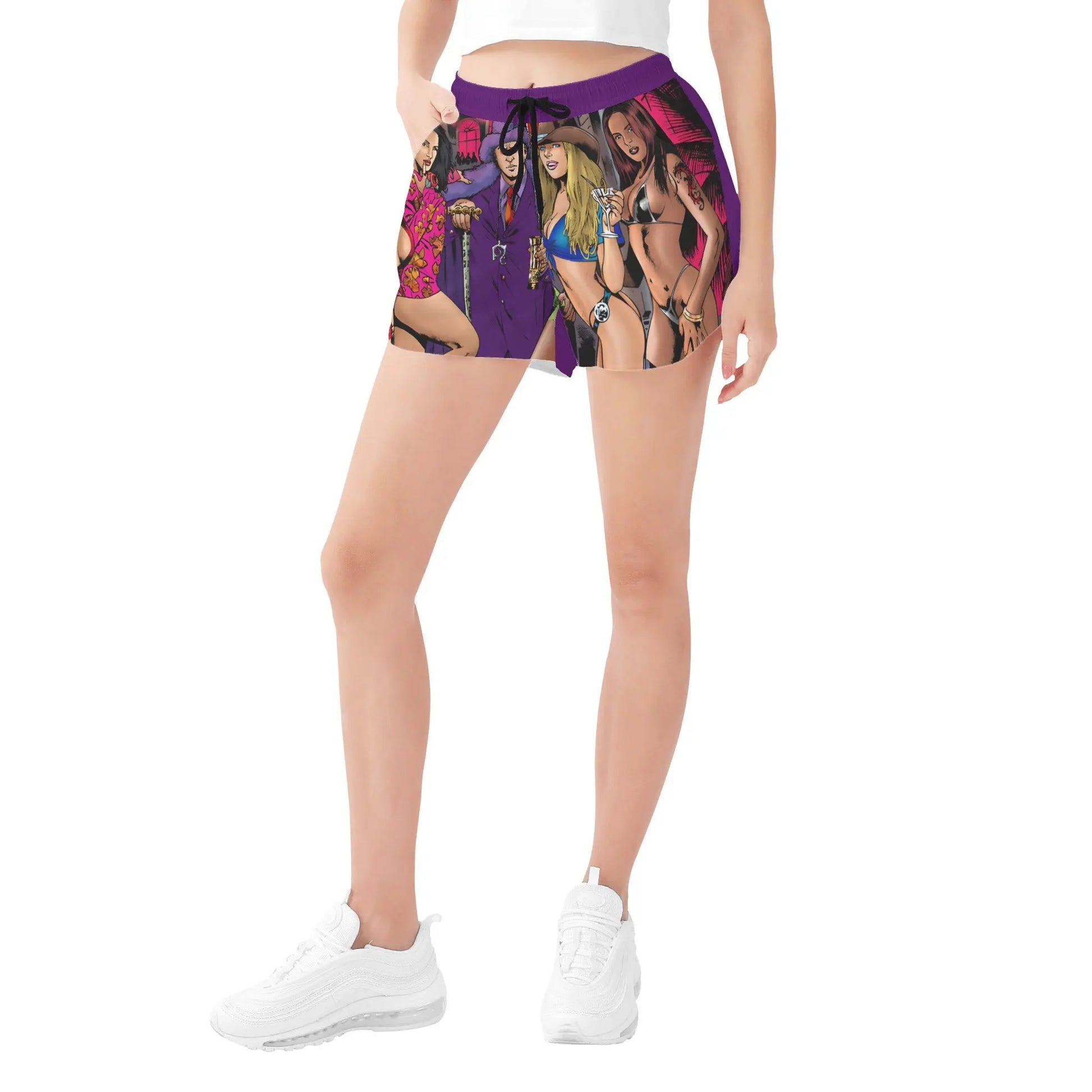 Necro - The Sexorcist - Womens All Over Print Casual Shorts NECRO SUPER STORE