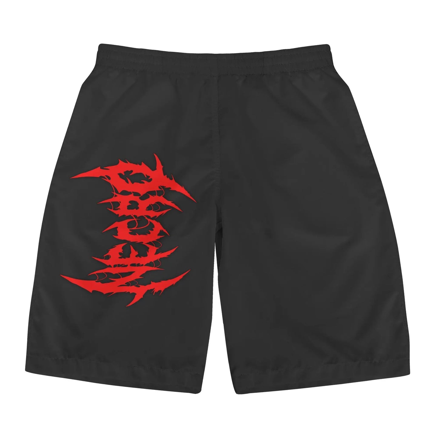 Necro - Blk/Red Death Metal Logos - Mens All Over Print Board Shorts NECRO SUPER STORE