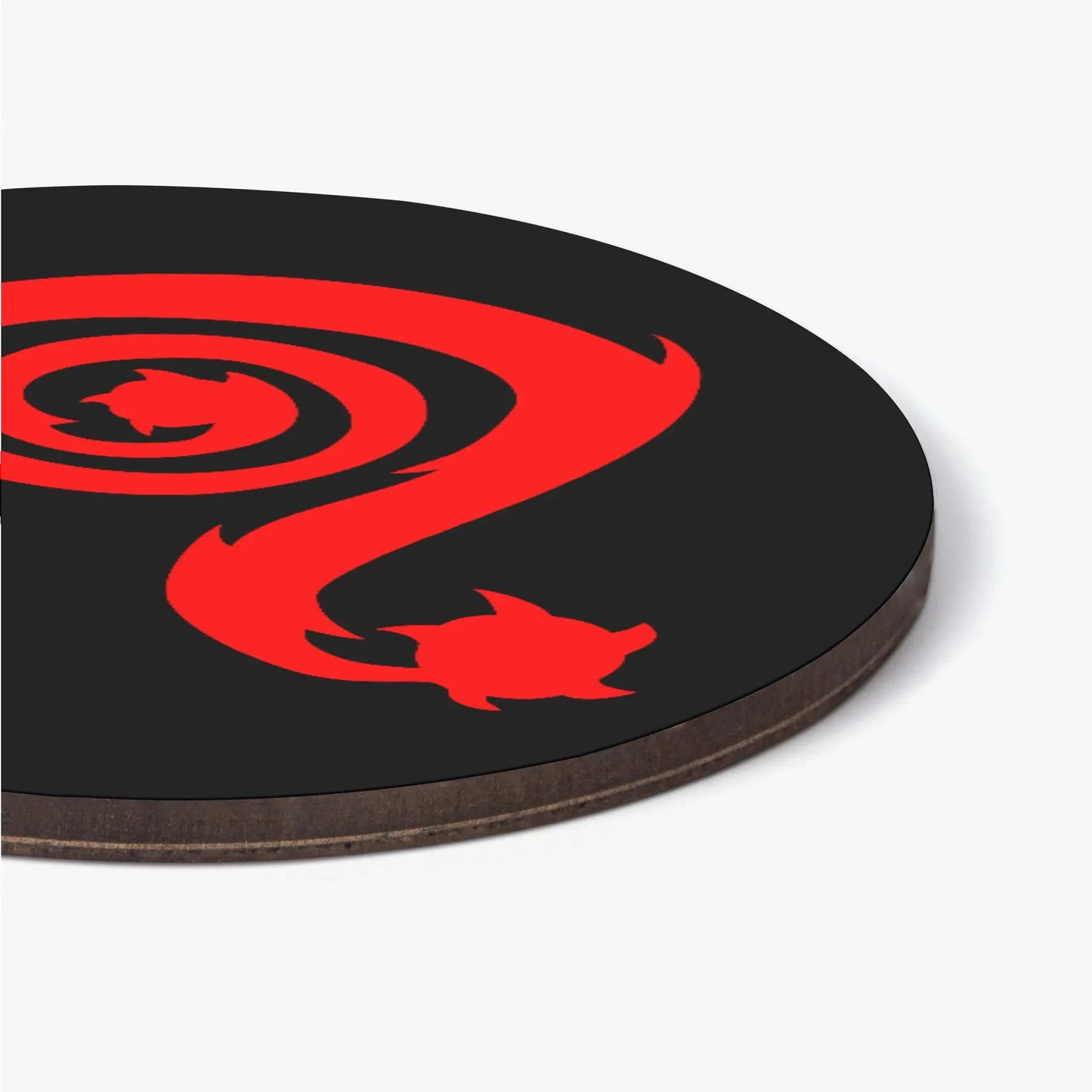 Necro - Red N - Wood Coaster - NECRO SUPER STORE