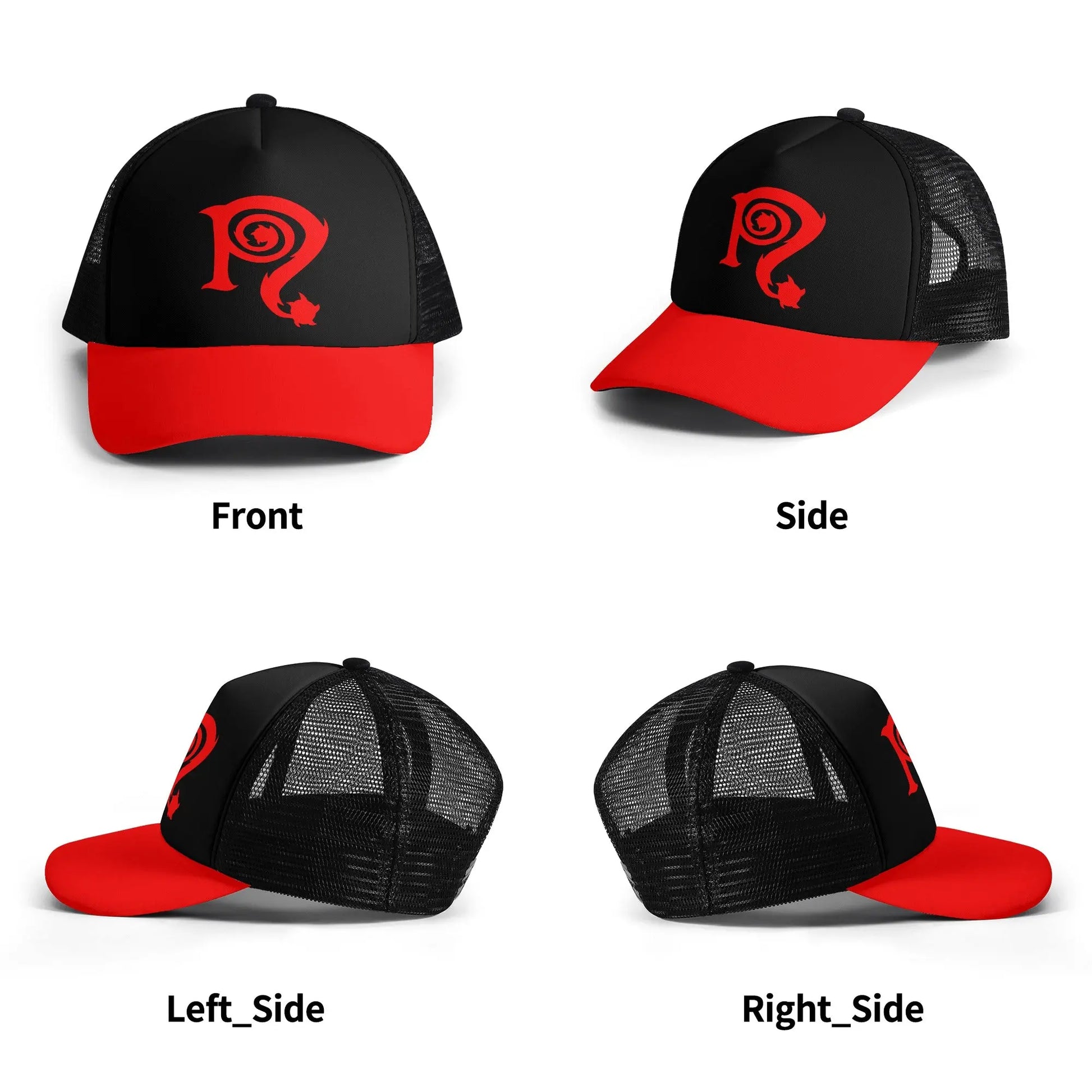 Necro - Red N Symbol - Kids Front Printing Mesh Baseball Cap NECRO SUPER STORE