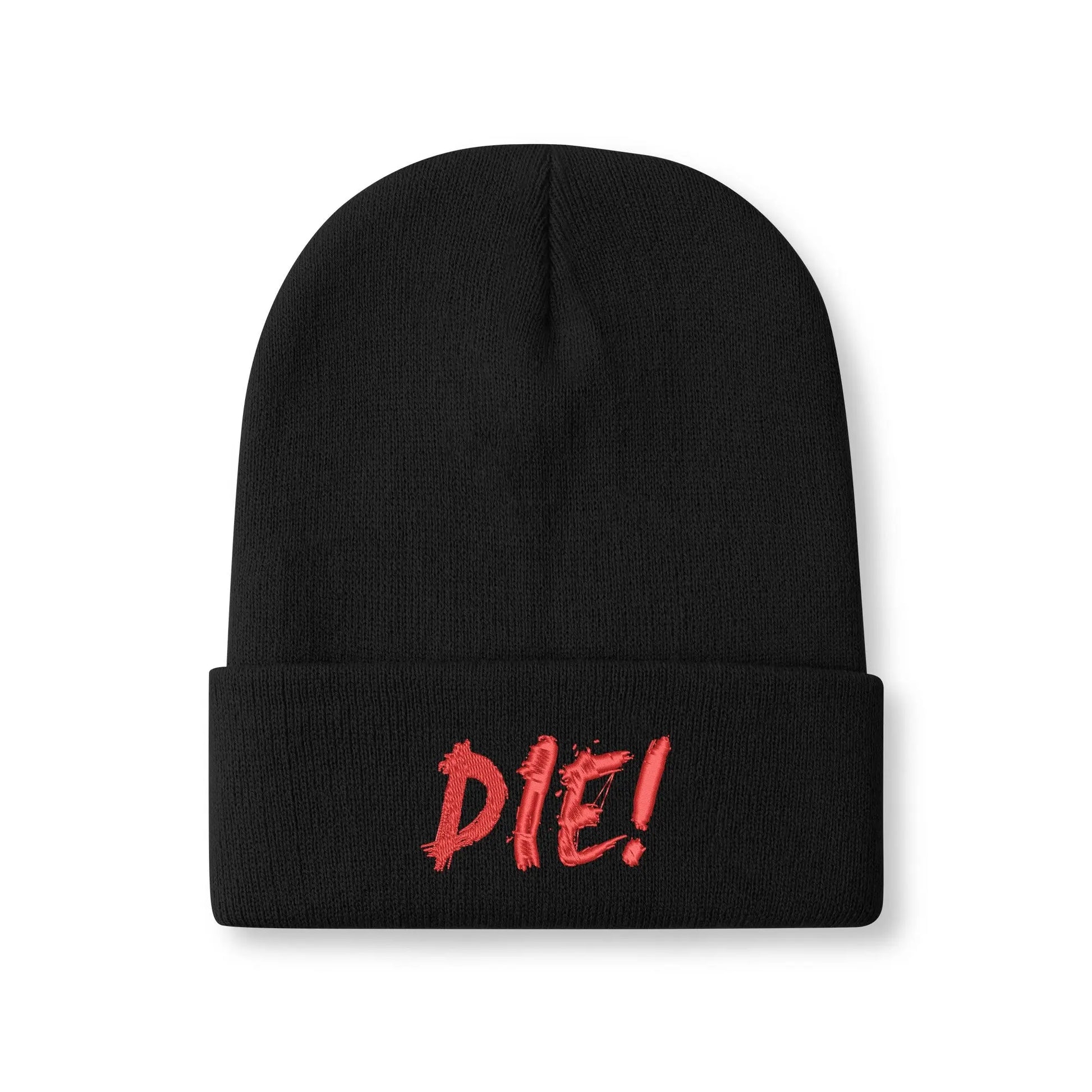 Necro - DIE! - Embroidered Knitted Hat - NECRO SUPER STORE