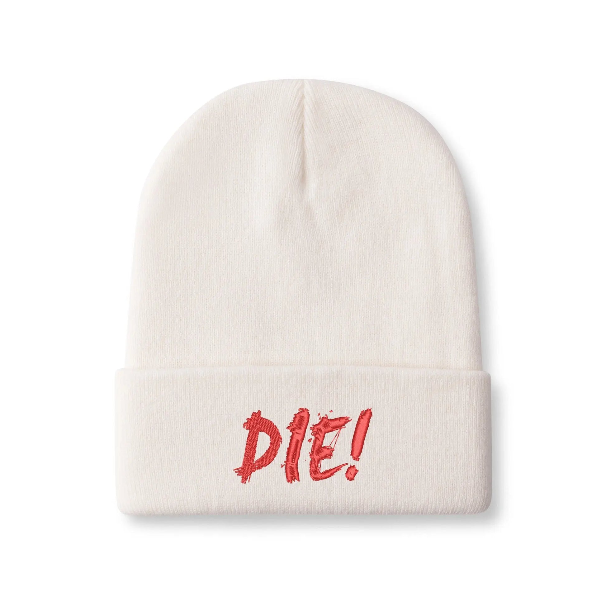 Necro - DIE! - Embroidered Knitted Hat - NECRO SUPER STORE