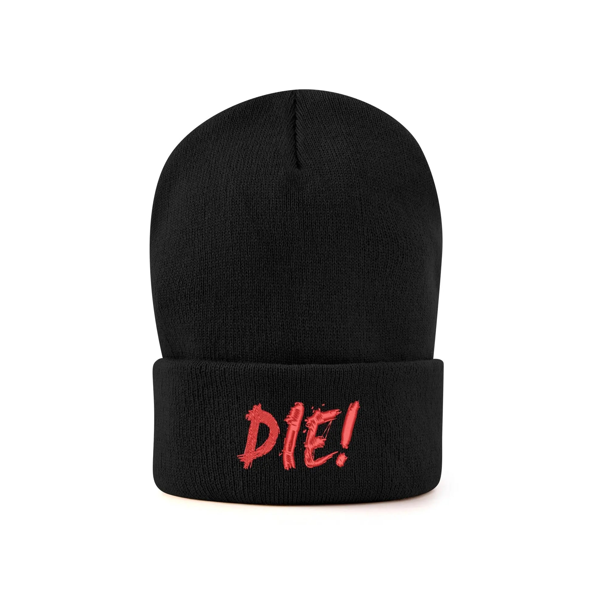 Necro - DIE! - Embroidered Knitted Hat - NECRO SUPER STORE