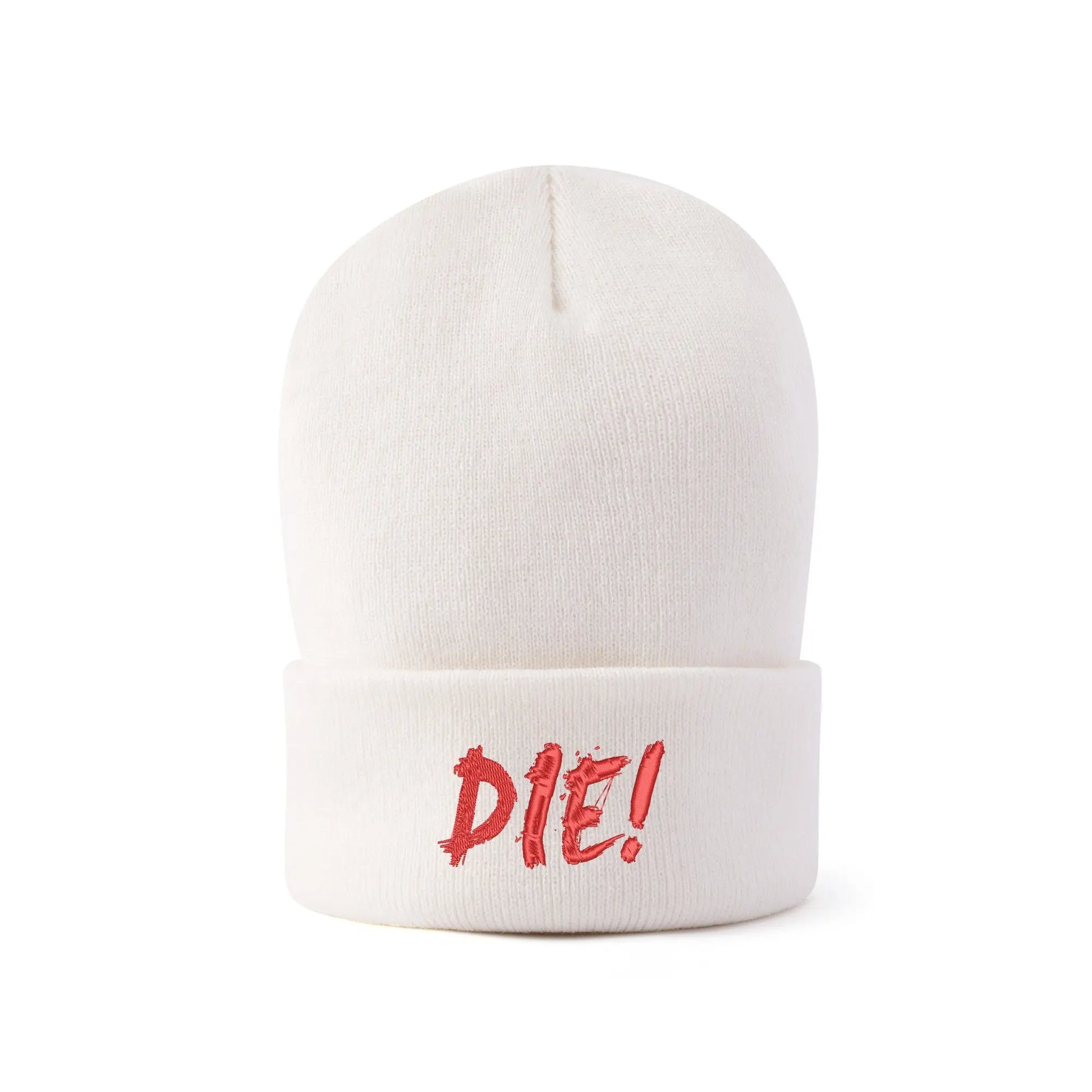 Necro - DIE! - Embroidered Knitted Hat - NECRO SUPER STORE