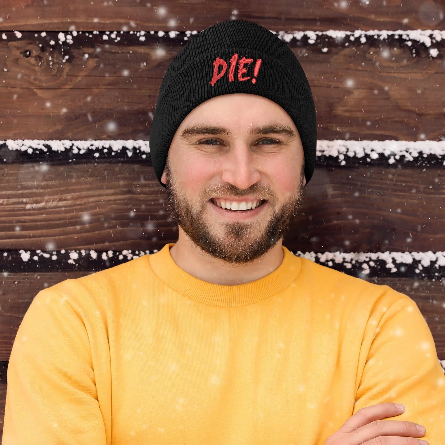 Necro - DIE! - Embroidered Knitted Hat - NECRO SUPER STORE