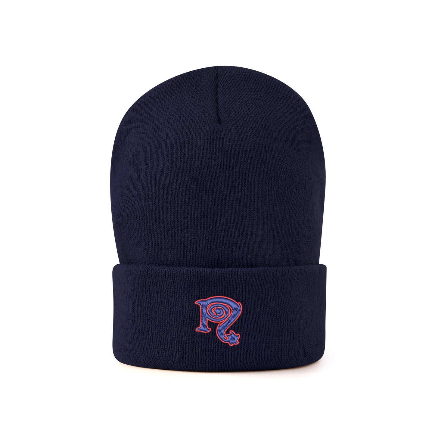 Necro - Red/Navy N Logo - Embroidered Knitted Hat