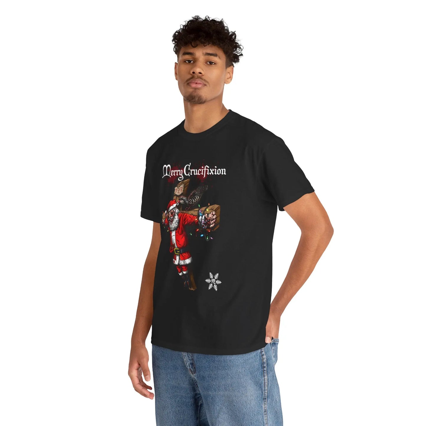 Merry Crucifixion - Heavy Cotton Tee - Gilden 5000 Printify