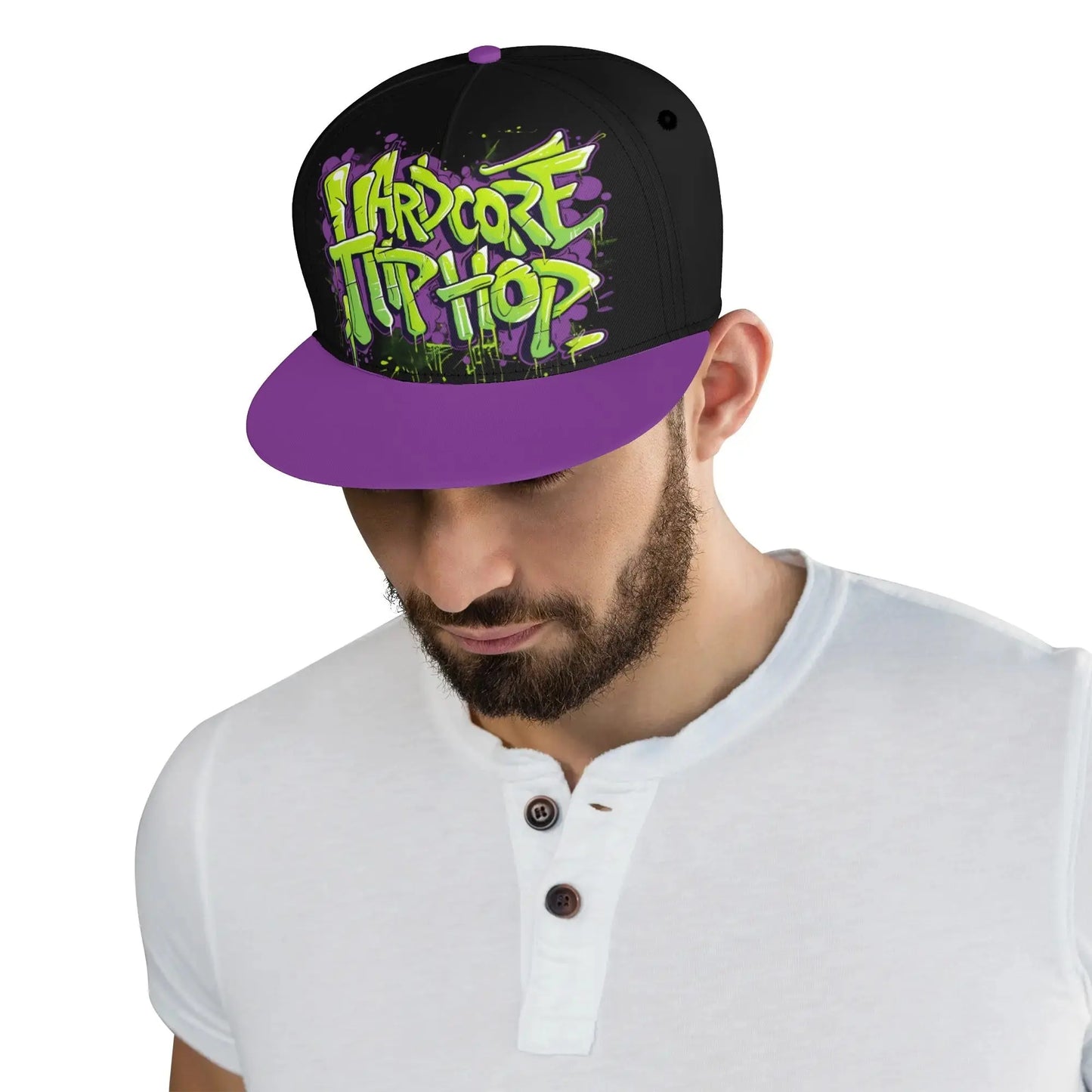 Hardcore Hiphop - Green Graffiti Bones - Snapback - NECRO SUPER STORE