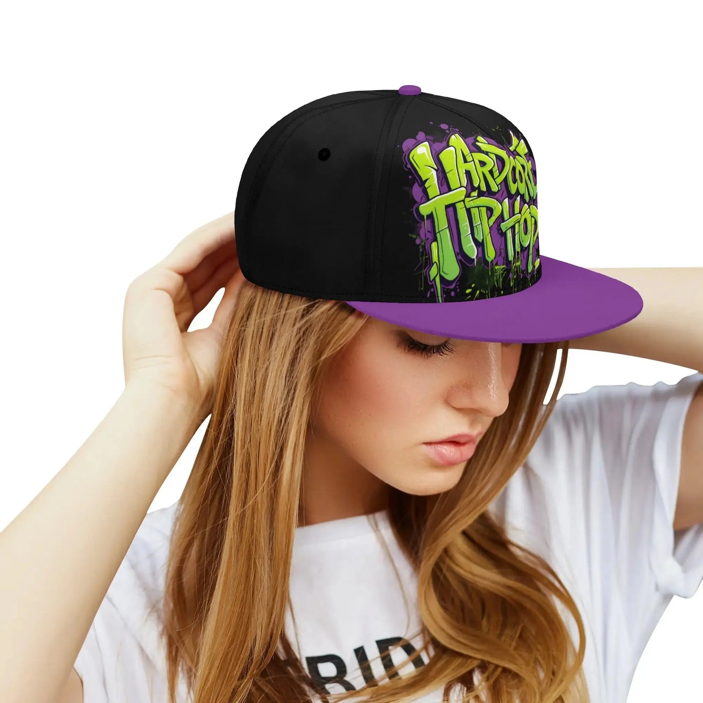 Hardcore Hiphop - Green Graffiti Bones - Snapback - NECRO SUPER STORE