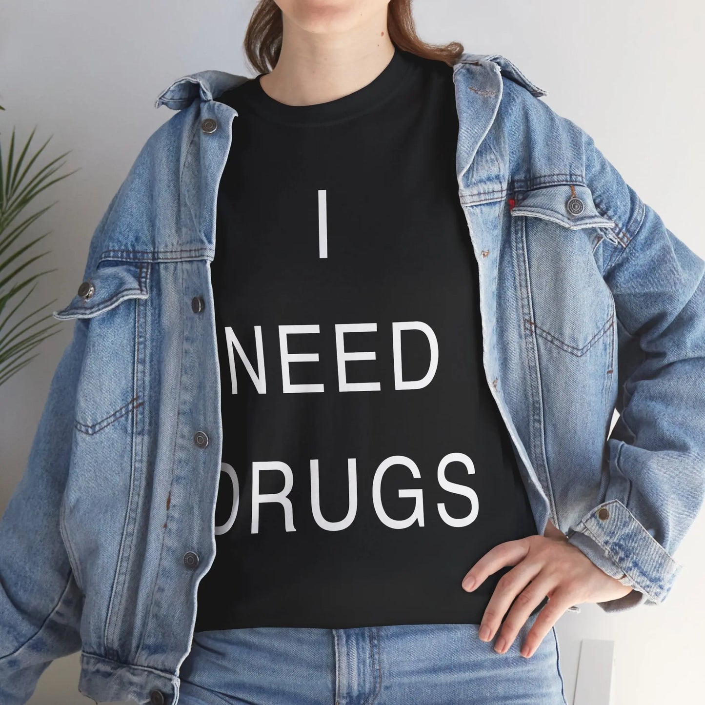 Necro - I Need Drugs OG Shirt - Heavy Cotton Tee - Gilden 5000 Printify