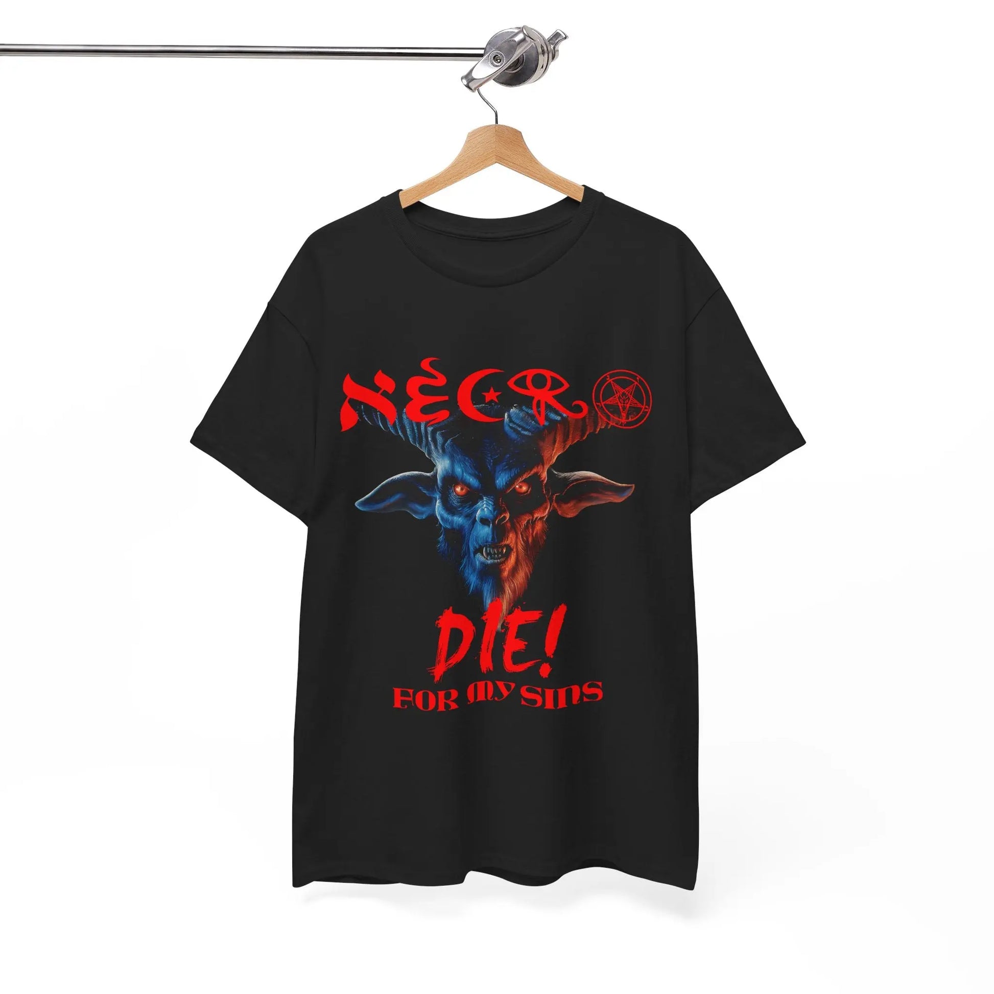 Necro - Krampus - DIE! For My Sins - Heavy Cotton Tee - Gilden 5000 Printify
