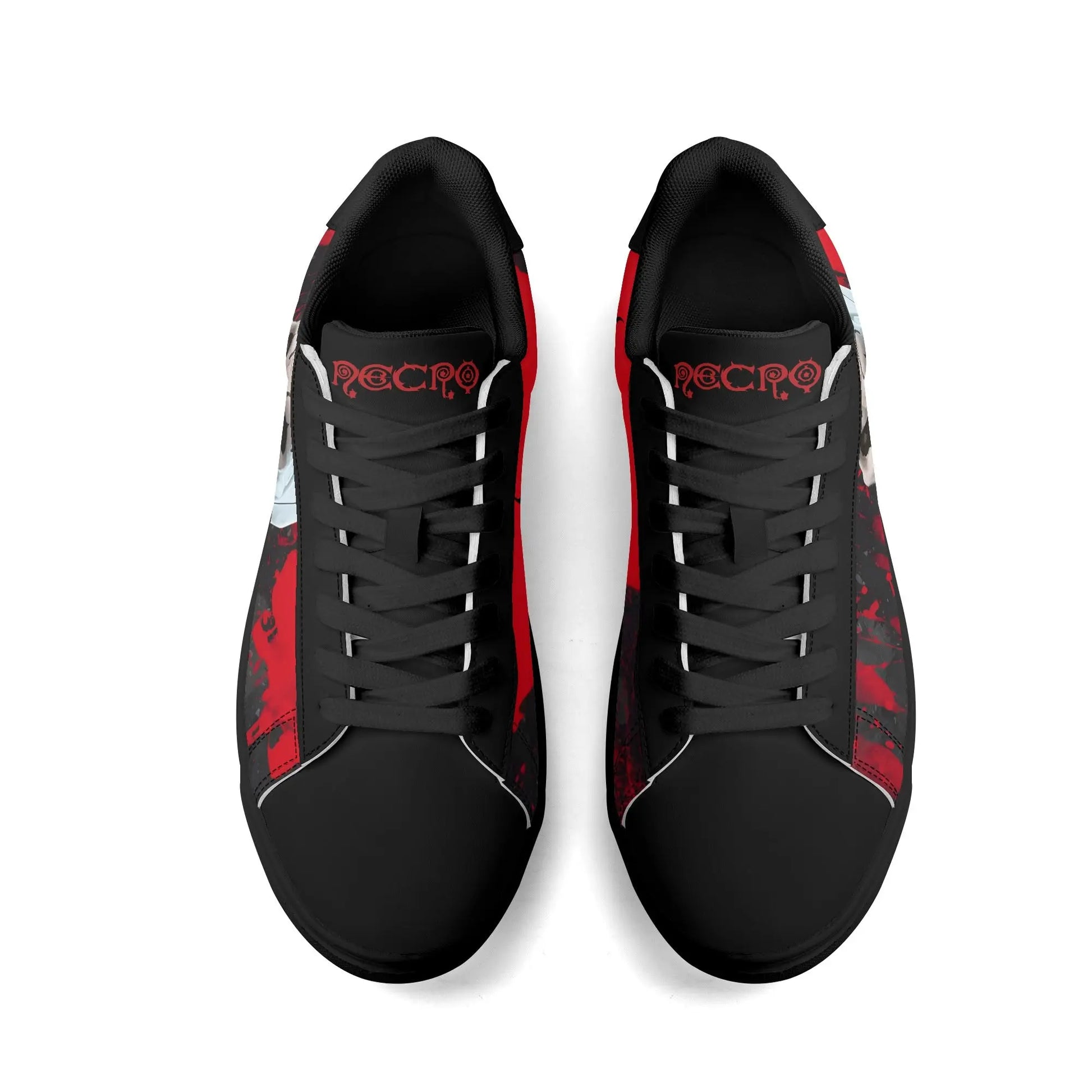 Necro - TerrorFires - Lightweight  Low Top Leather Skateboard Sneakers popcustoms