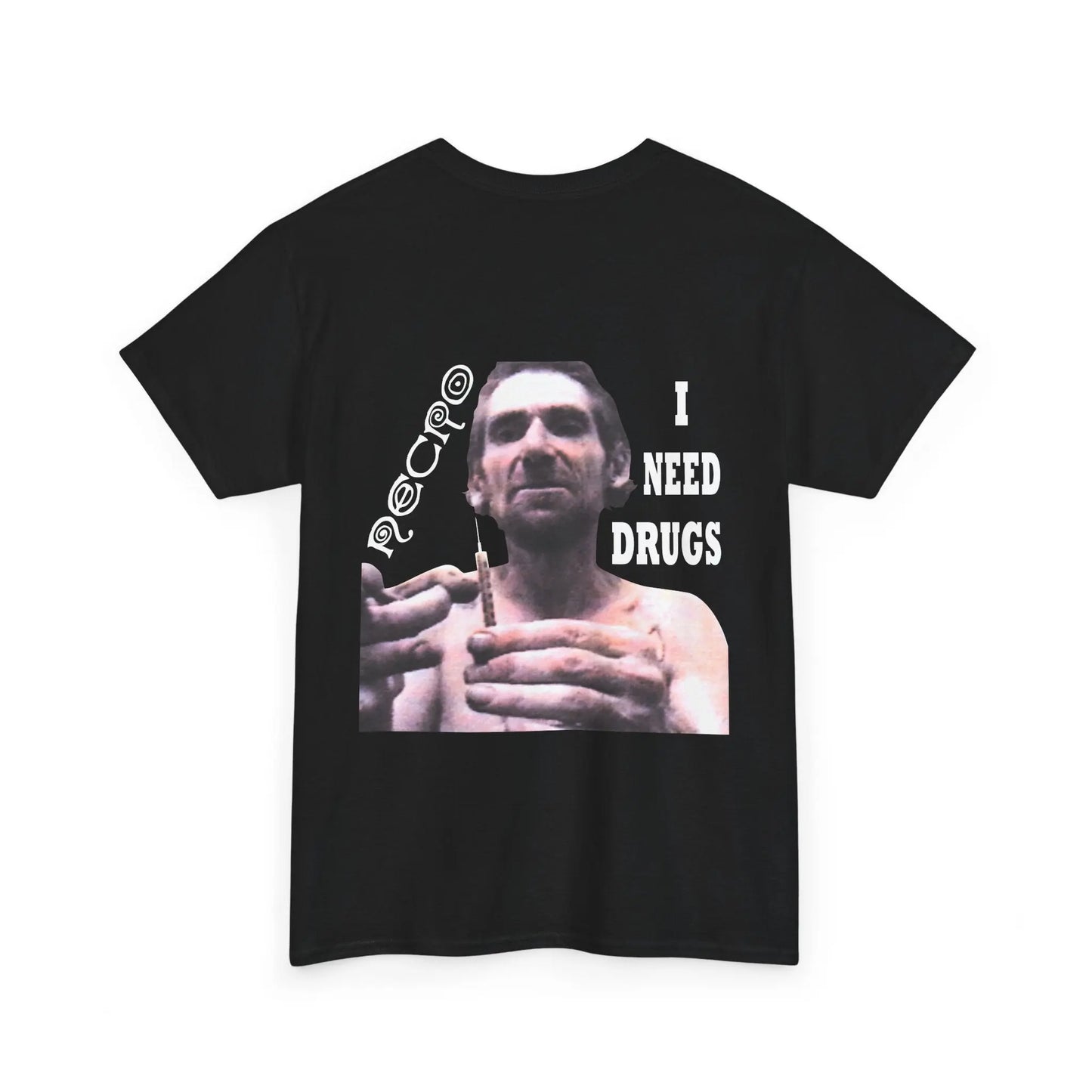 Necro - I Need Drugs OG Shirt - Heavy Cotton Tee - Gilden 5000 Printify