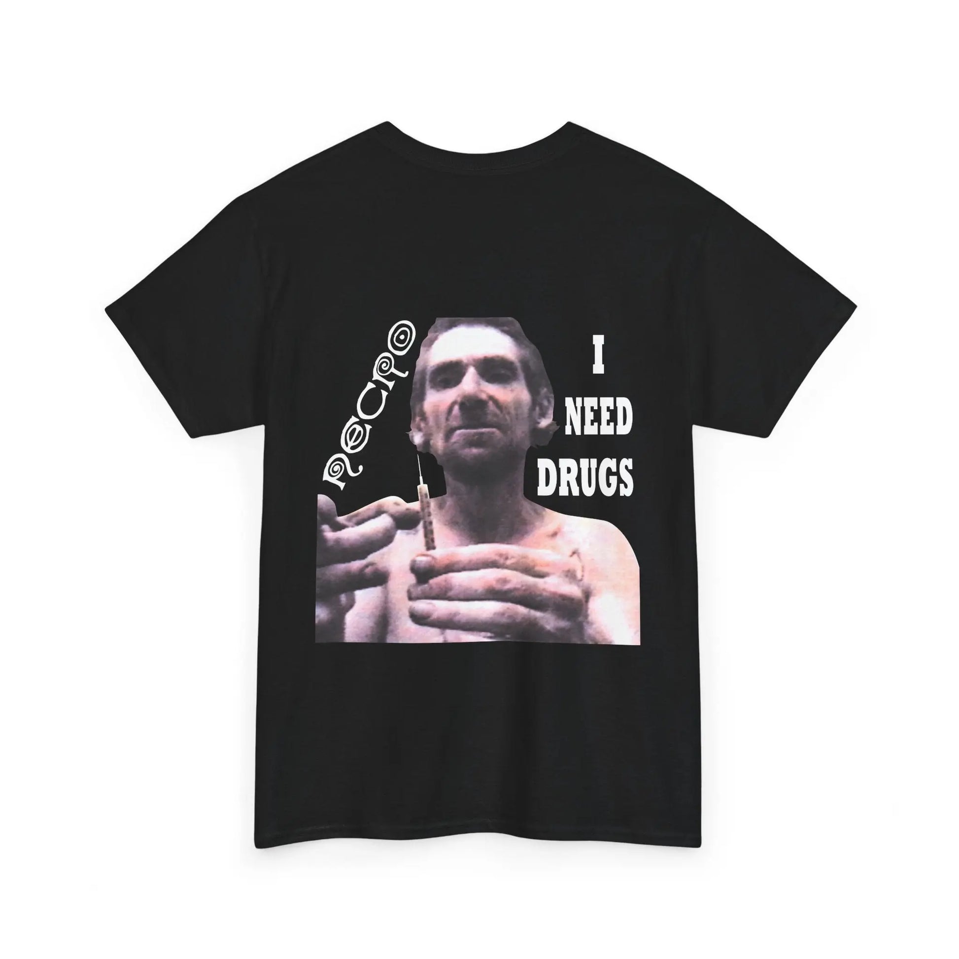 Necro - I Need Drugs OG Shirt - Heavy Cotton Tee - Gilden 5000 Printify
