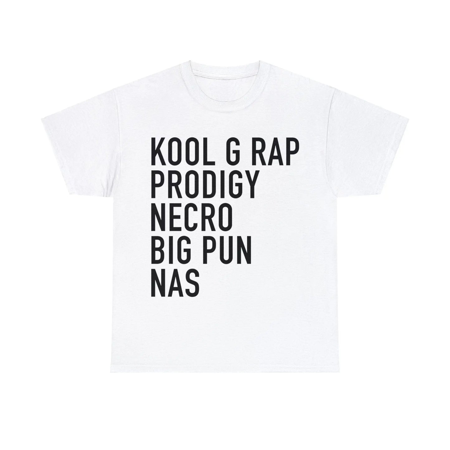 Top 5 Best Rappers - Heavy Cotton Tee - Gilden 5000 - Blk letters - NECRO SUPER STORE