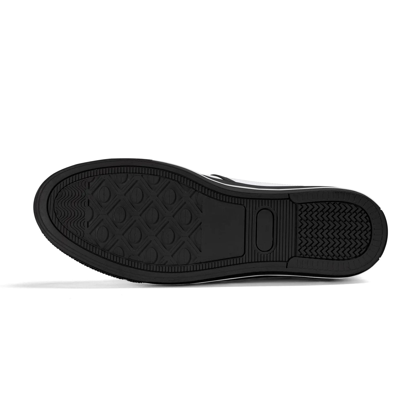 Necro - Blk/Red - OG N Symbol - Rubber Slip On Shoes popcustoms