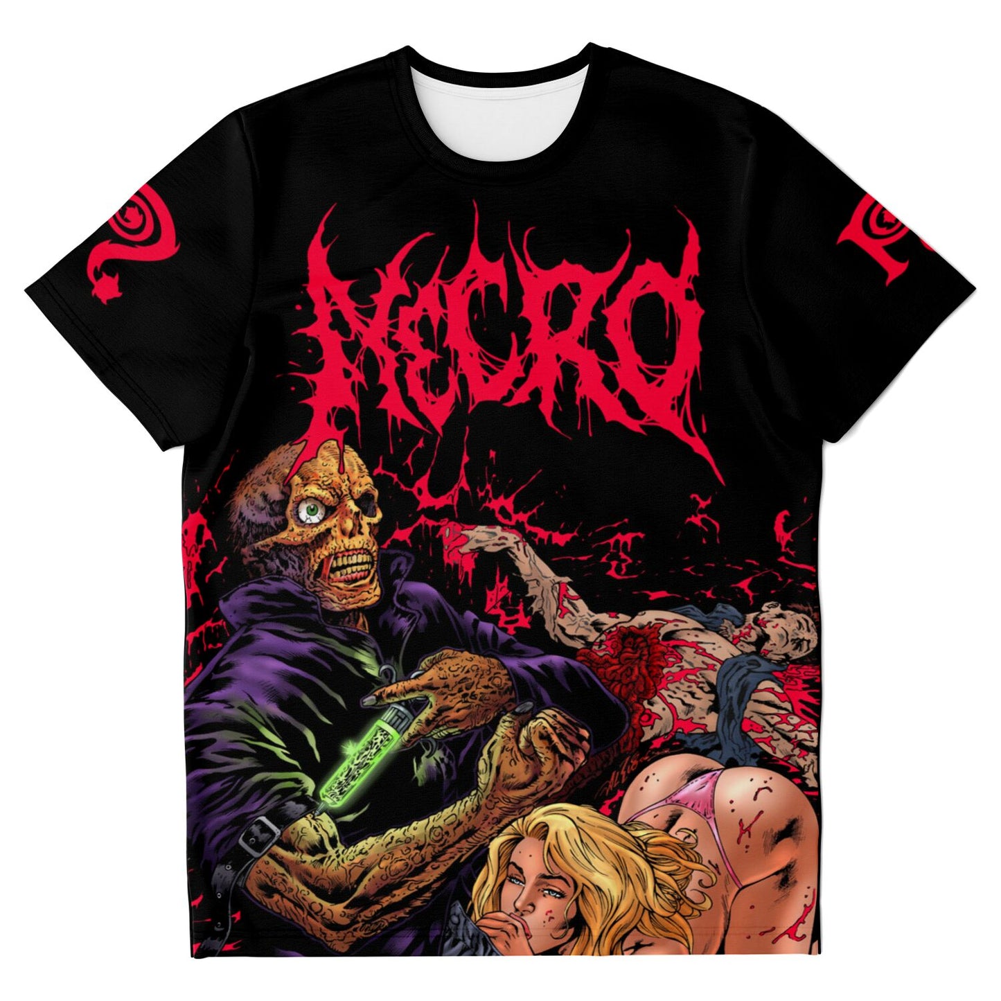 Necro - Drugs, Gory Death & Sex - AOP T-Shirt