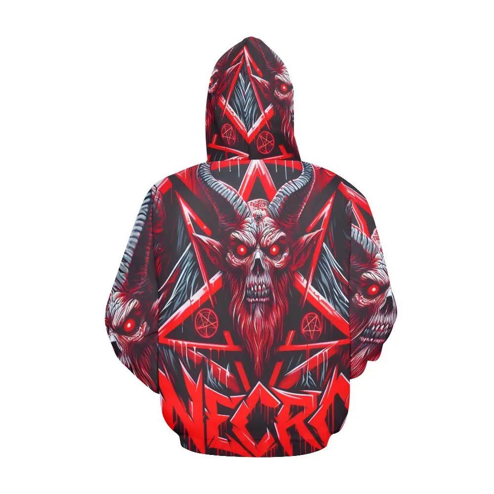 Necro - Satanic - All Over Print Hoodie Inkedjoy