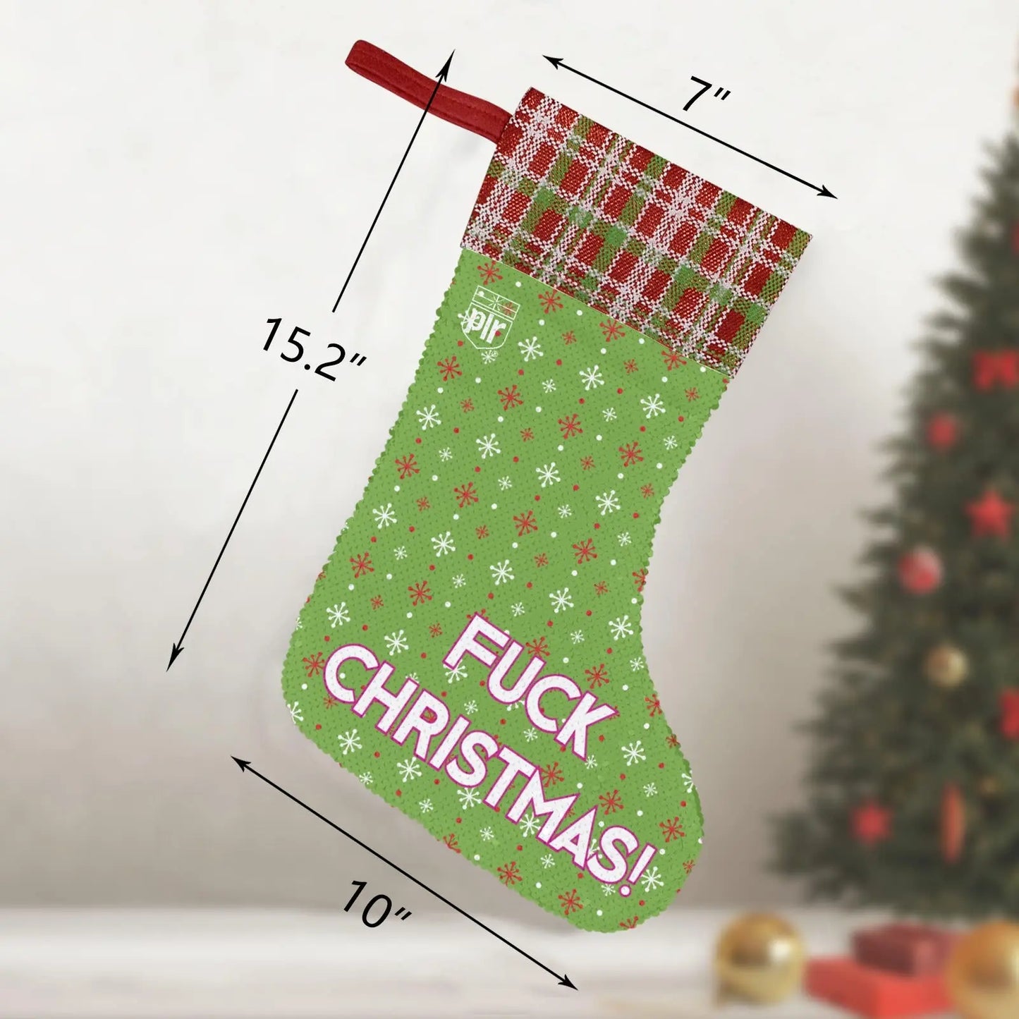 Fuck Christmas! - Sequin Christmas Stocking Inkedjoy