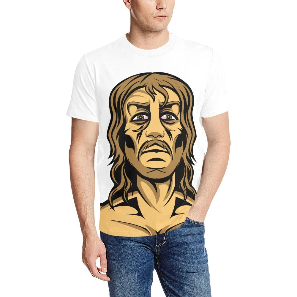 I Need Drugs - Howie Portrait - All Over Print T-shirt NECRO SUPER STORE