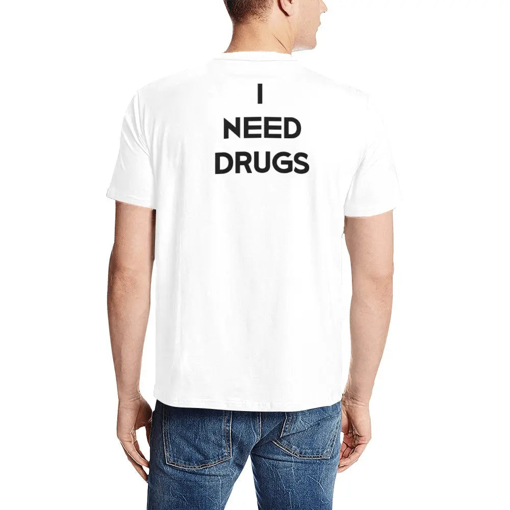 I Need Drugs - Howie Portrait - All Over Print T-shirt Inkedjoy