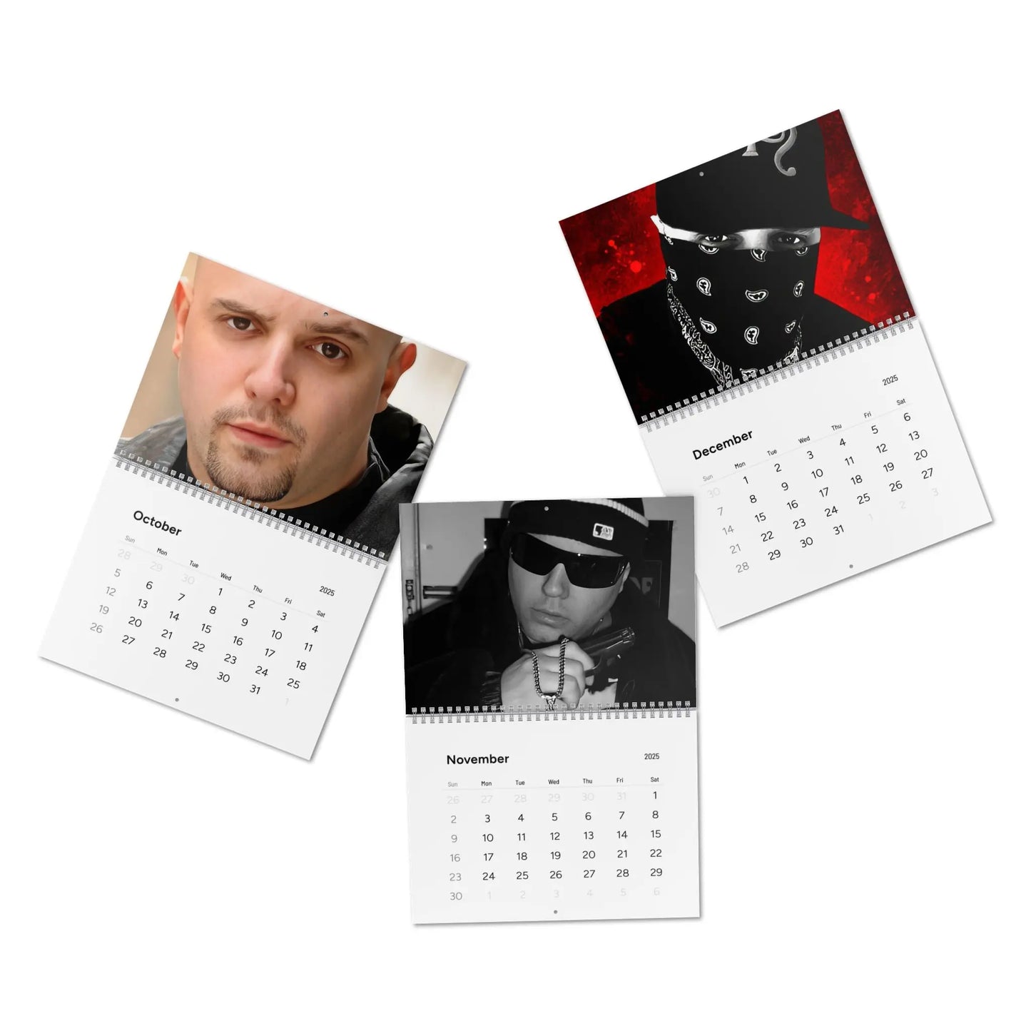 Necro - Solo Pictures - Wall Calendar (2025) Printify