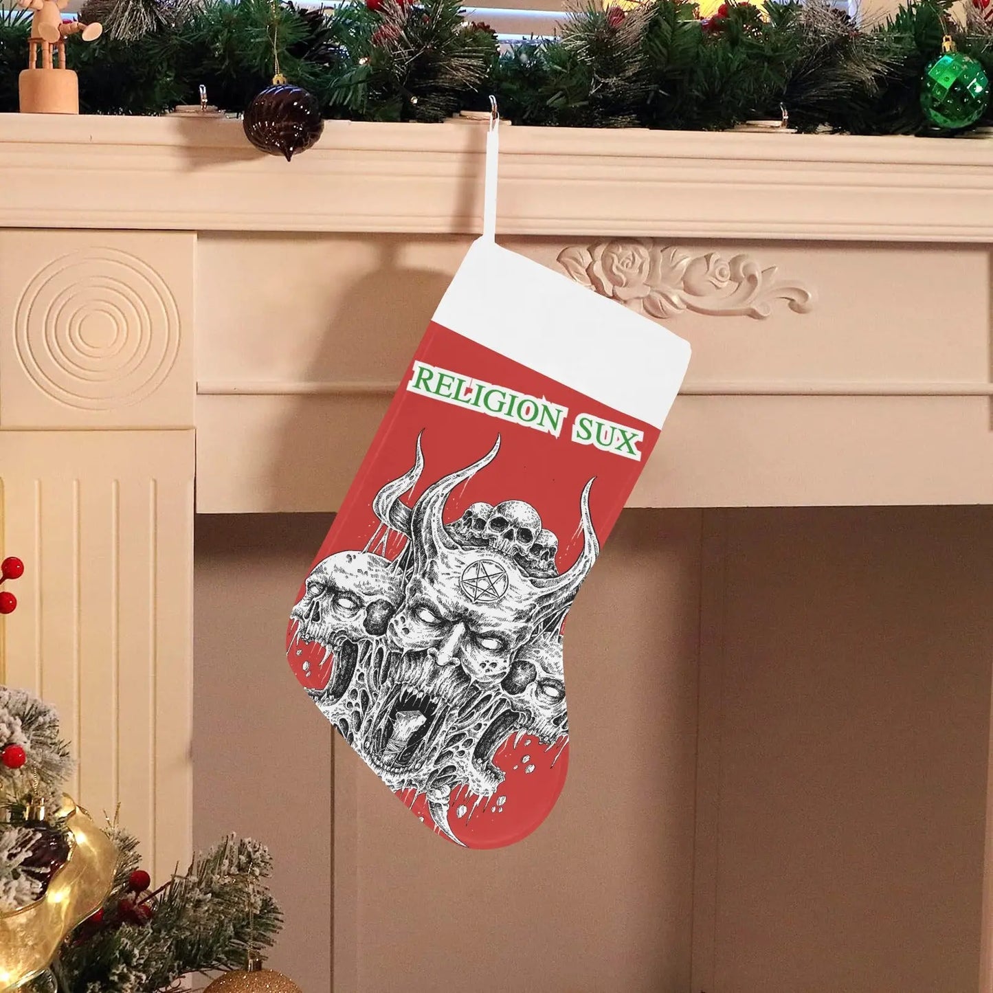 Religion Sux - Christmas Stocking Inkedjoy