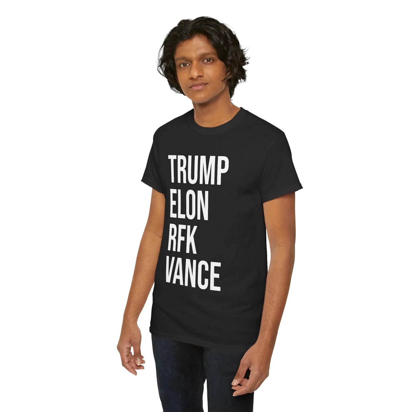 TRUMP - ELON - RFK - VANCE - Heavy Cotton Tee - Gilden 5000 NECRO SUPER STORE