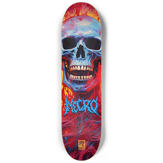 Necro - Psychedelic Skull - Skateboard