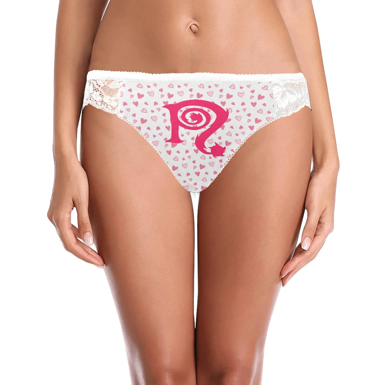 Necro - Pink N w/ Hearts - Women's Lace Underwear NECRO SUPER STORE