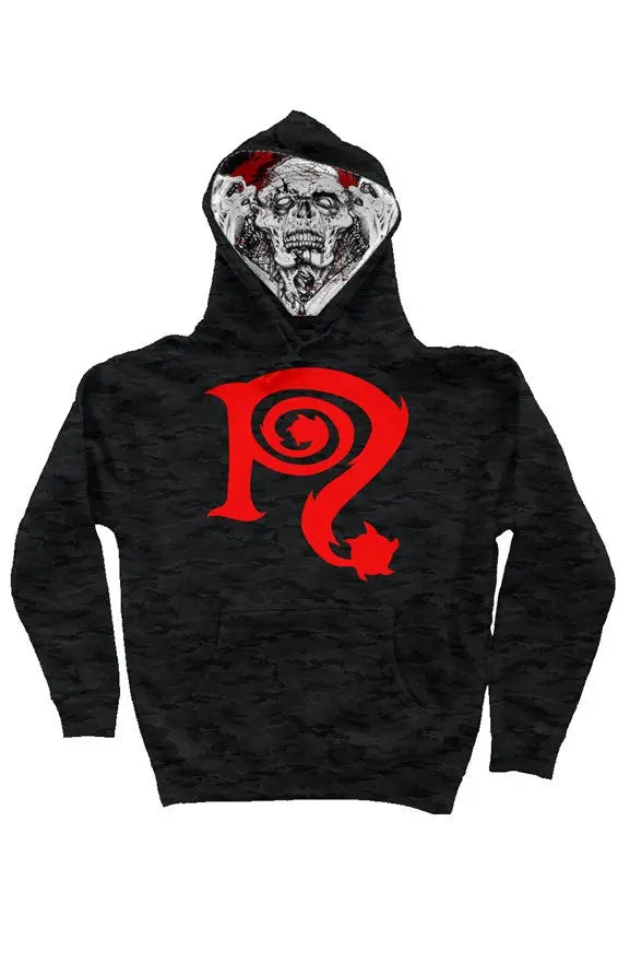 Necro Rapper Merch Necro - Death Rap - Red N - Camo Heavyweight Hoodie - NECRO SUPER ...