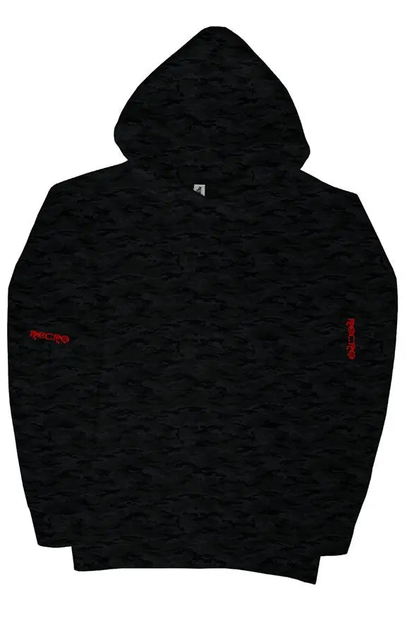Necro Rapper Merch Necro - Death Rap - Red N - Camo Heavyweight Hoodie – NECRO SUPER STORE