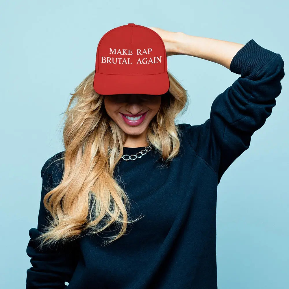 Make Rap Brutal Again - Red Maga - Baseball Cap NECRO SUPER STORE