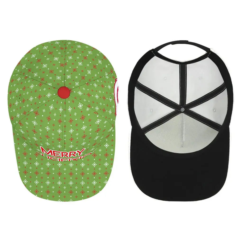 Merry Crucifixion - Green/Red/White - Baseball Cap NECRO SUPER STORE