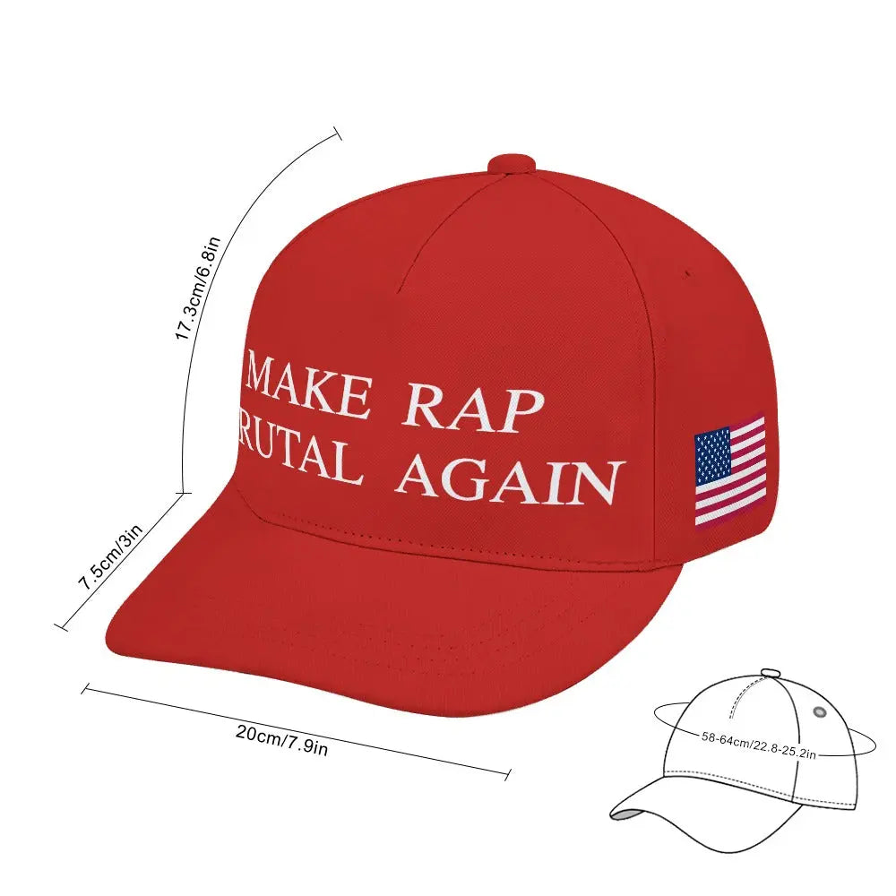 Make Rap Brutal Again - Red Maga - Baseball Cap NECRO SUPER STORE